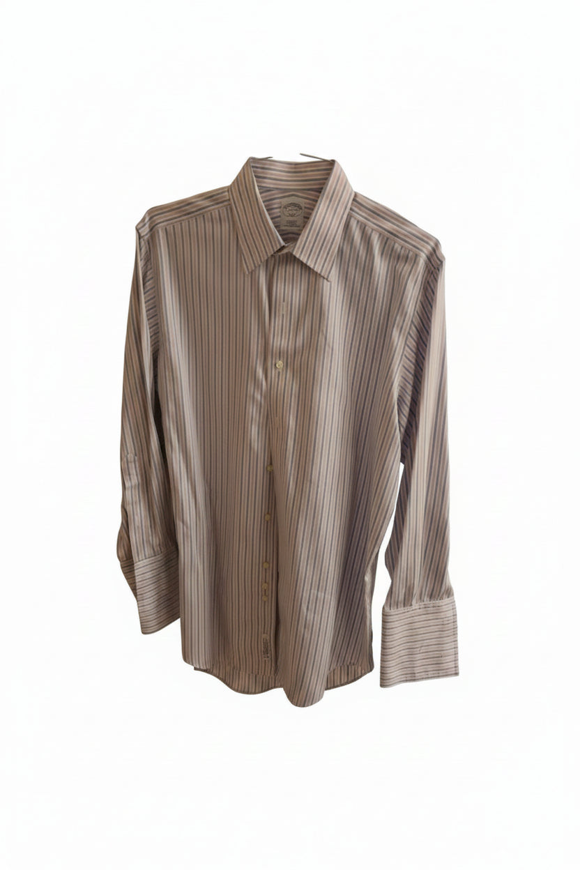 Men’s Striped Long‑Sleeve Dress Shirt – Size 15½ x 32 (Lightly Used)