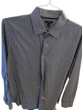 APT. 9 Men’s Checkered Button‑Up Shirt – Blue/White (Size M)