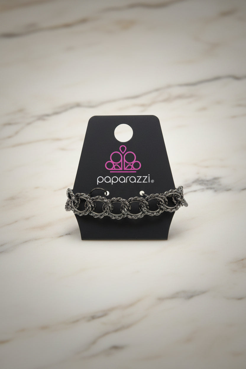 Paparazzi Black & Copper Accent Stud Earrings – Brand New