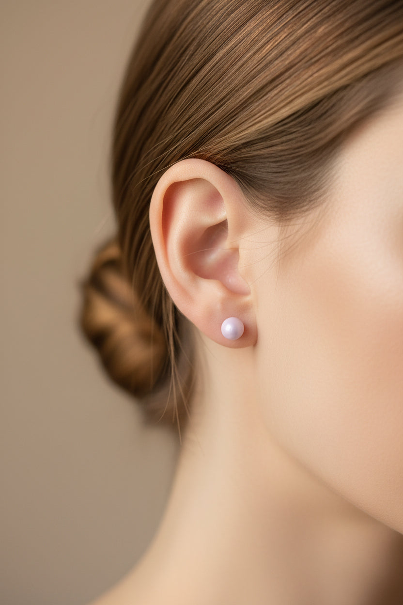 Silver Plastic Earrings