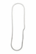 Thick Silver Herringbone Snake Chain Necklace